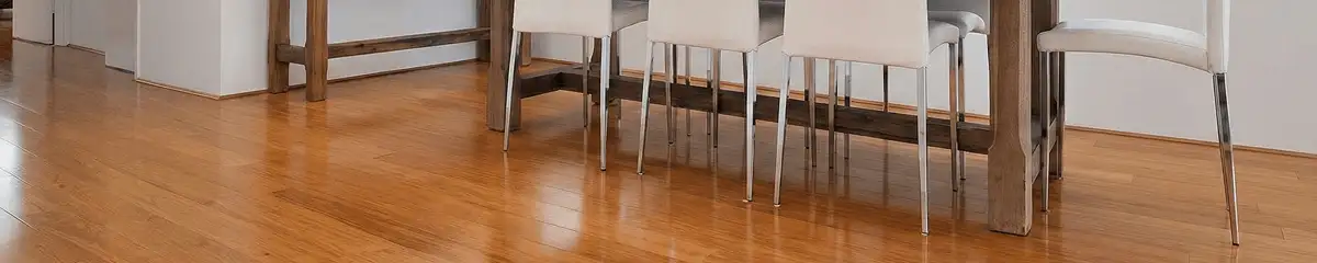 Professionally installed and refinished bamboo flooring in a residential home, showcasing smooth finish and natural wood tones in Cedar Rapids, IA