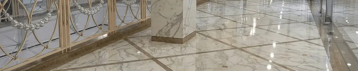 Beautiful marble floor professionally installed in Cedar Rapids, IA